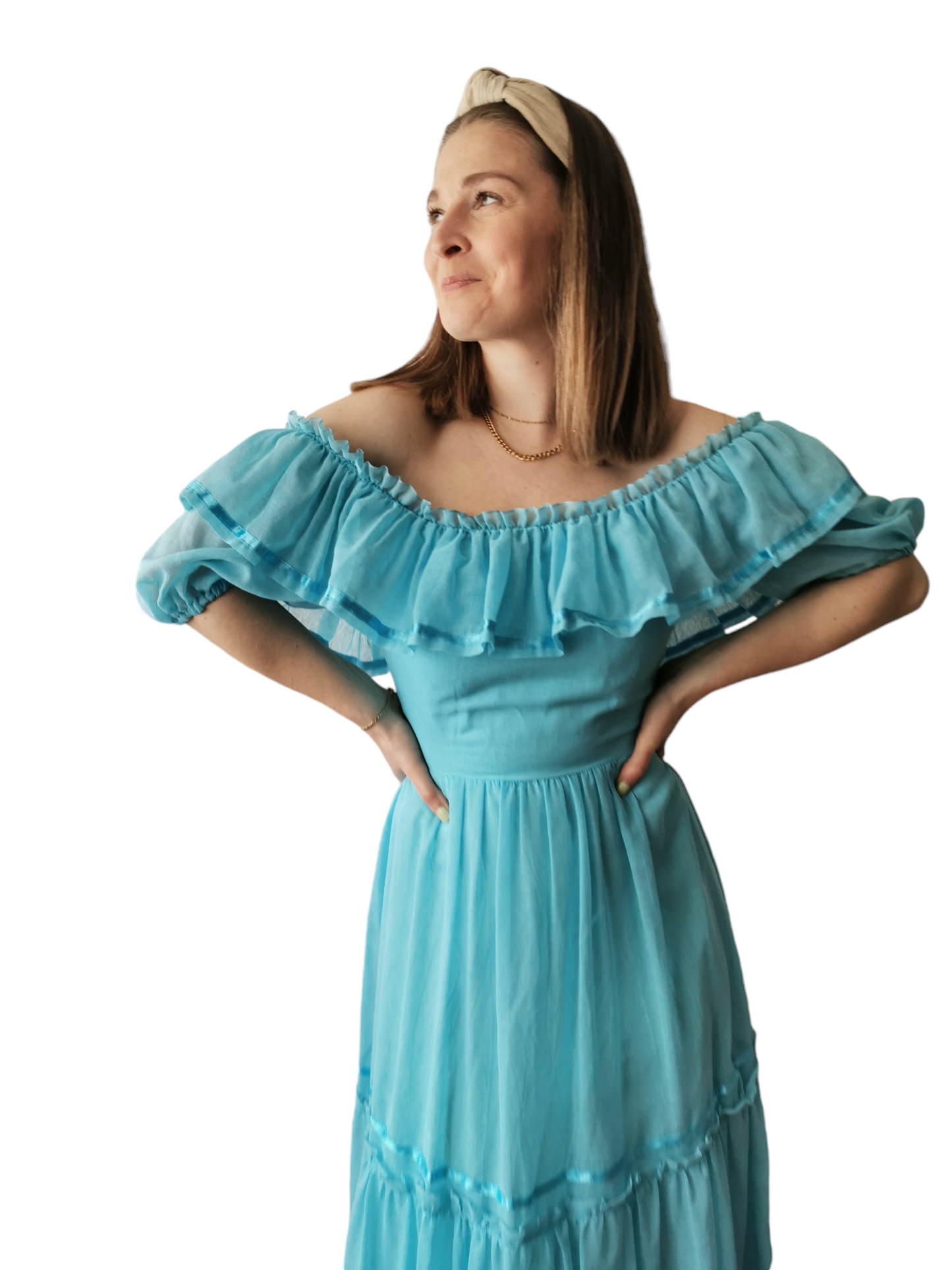 1970s vintage cotton dress, size S | US 4 | UK 8 | EU 36