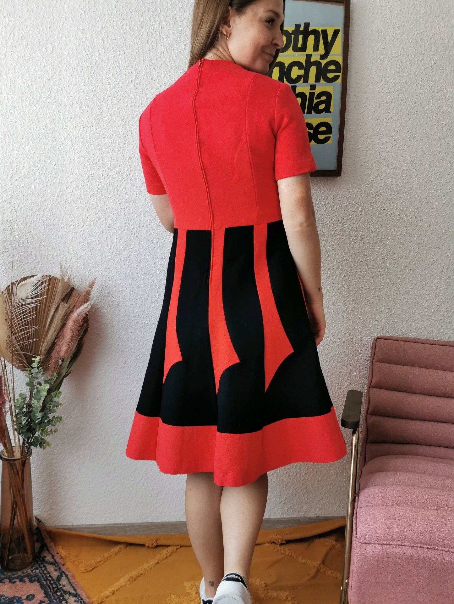 1960's vintage dress, wool, size xs-s | US 2-4 | UK 6-8 | EU 34-36