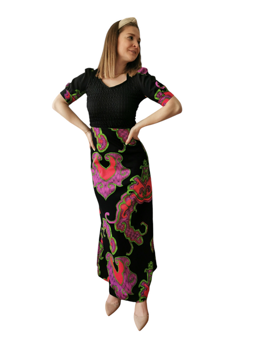 1970s vintage dress, size S | US | UK | EU 36