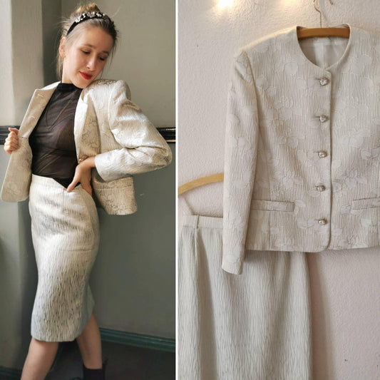 1980s vintage Blazer & skirt set, size M | US 10 | UK 12 | EU 38