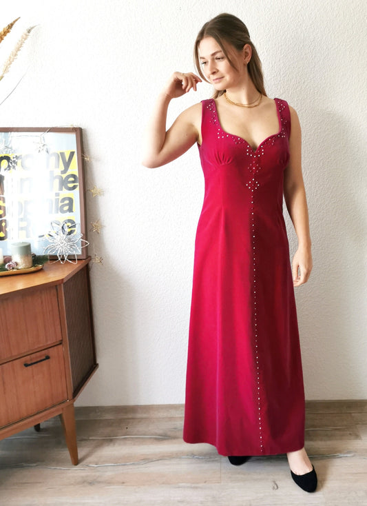 1970s vintage dress, handmade, size M-L | US 6-8 | UK 10-12 | EU 38-40