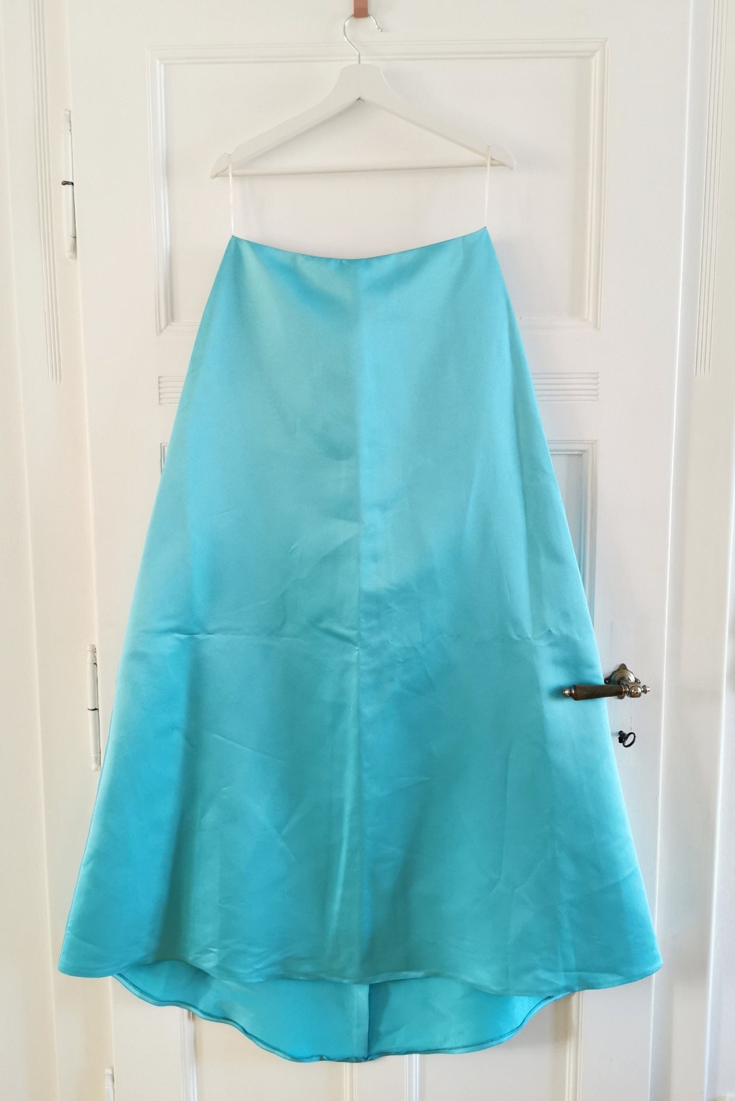 Vintage skirt, turquoise light blue, Size S-M | US 4-6| UK 8-10 | EU 36-38