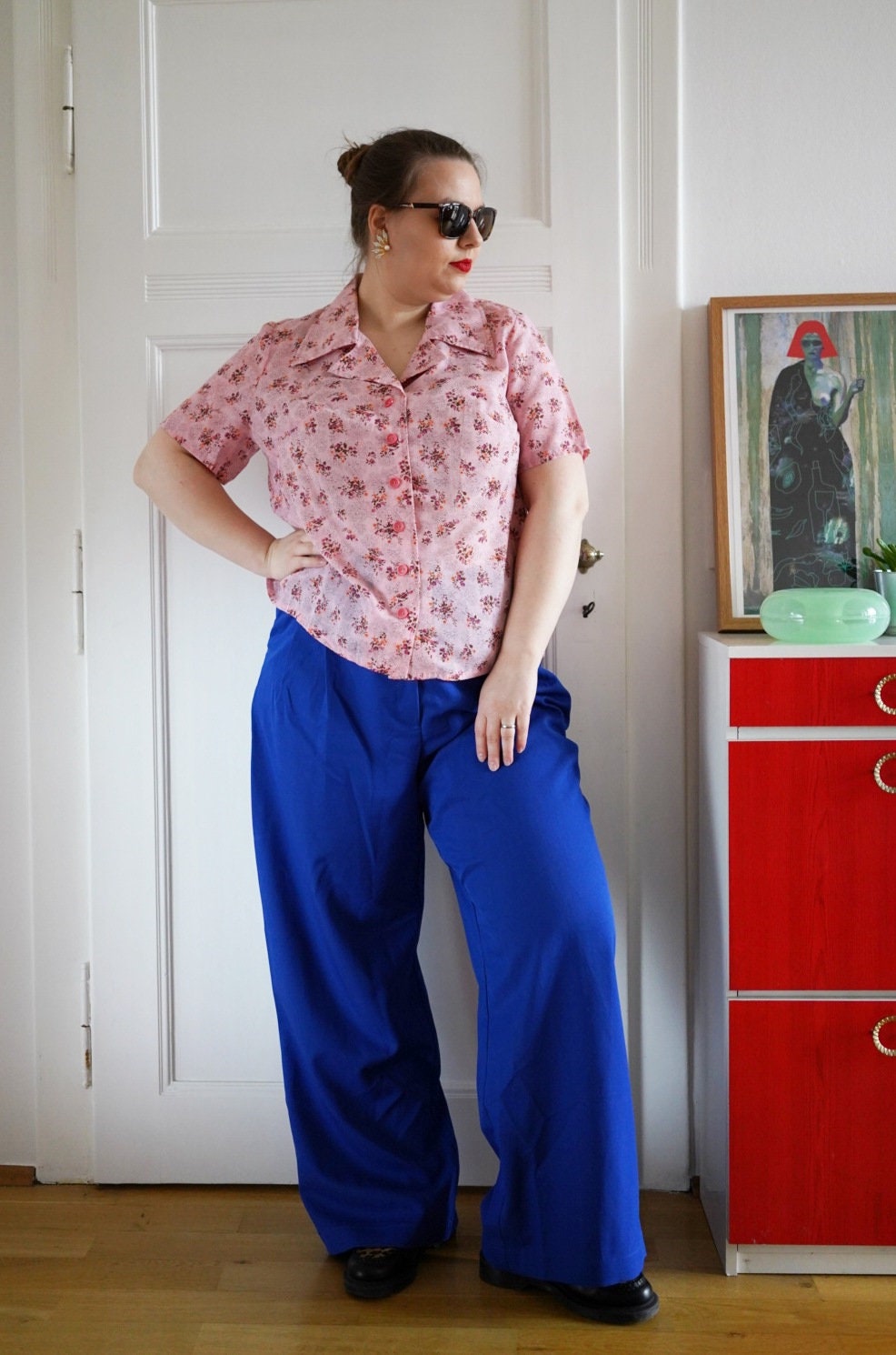 1970s vintage blouse, size XL | US 12 | UK 16 | EU 44