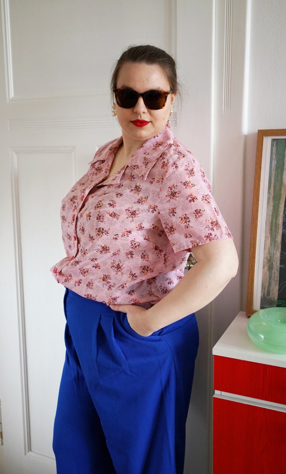 1970s vintage blouse, size XL | US 12 | UK 16 | EU 44