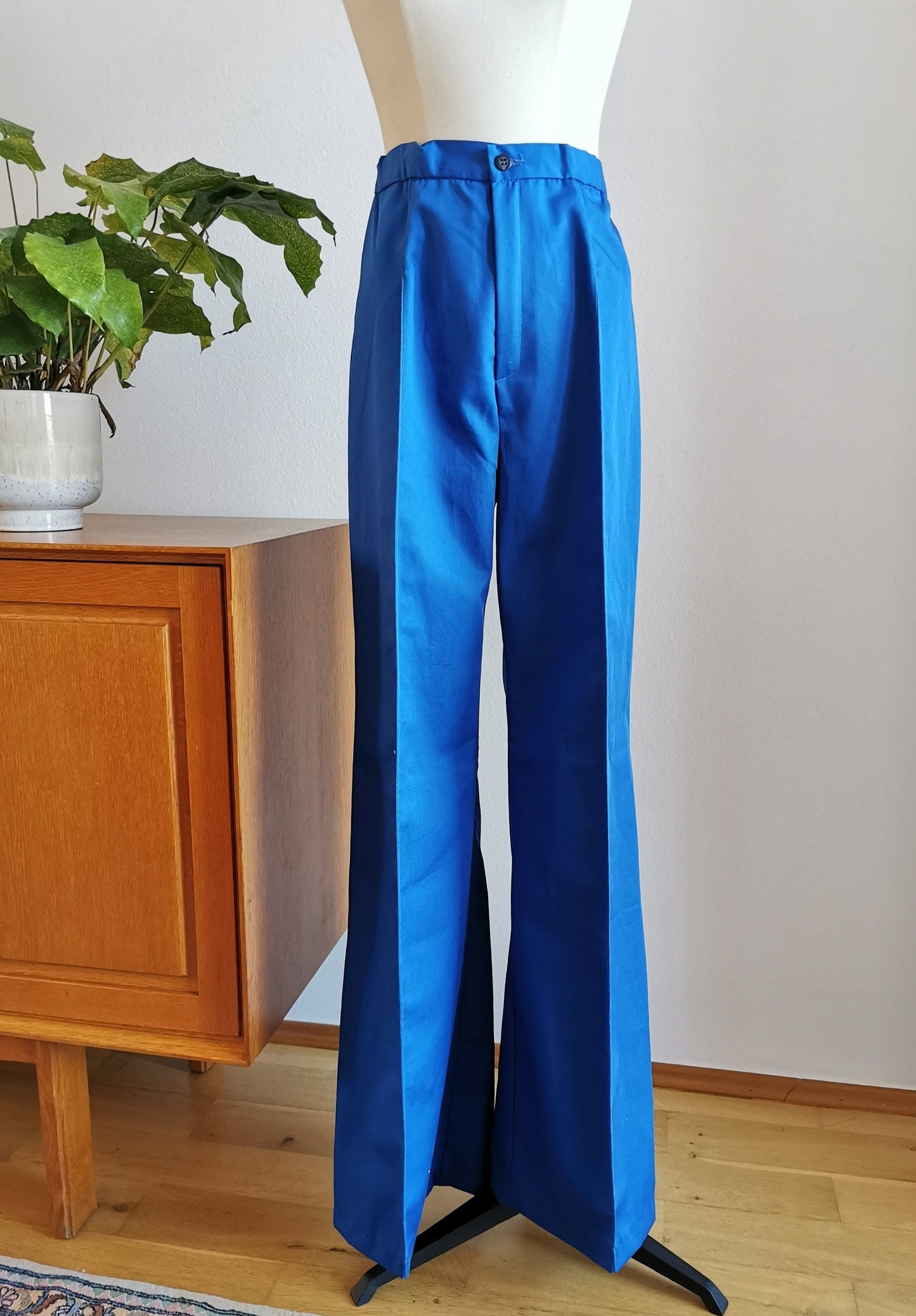 Vintage pants, 1970s flared pants, blue, hippie, size S | US 4 | UK 8 | EU 36