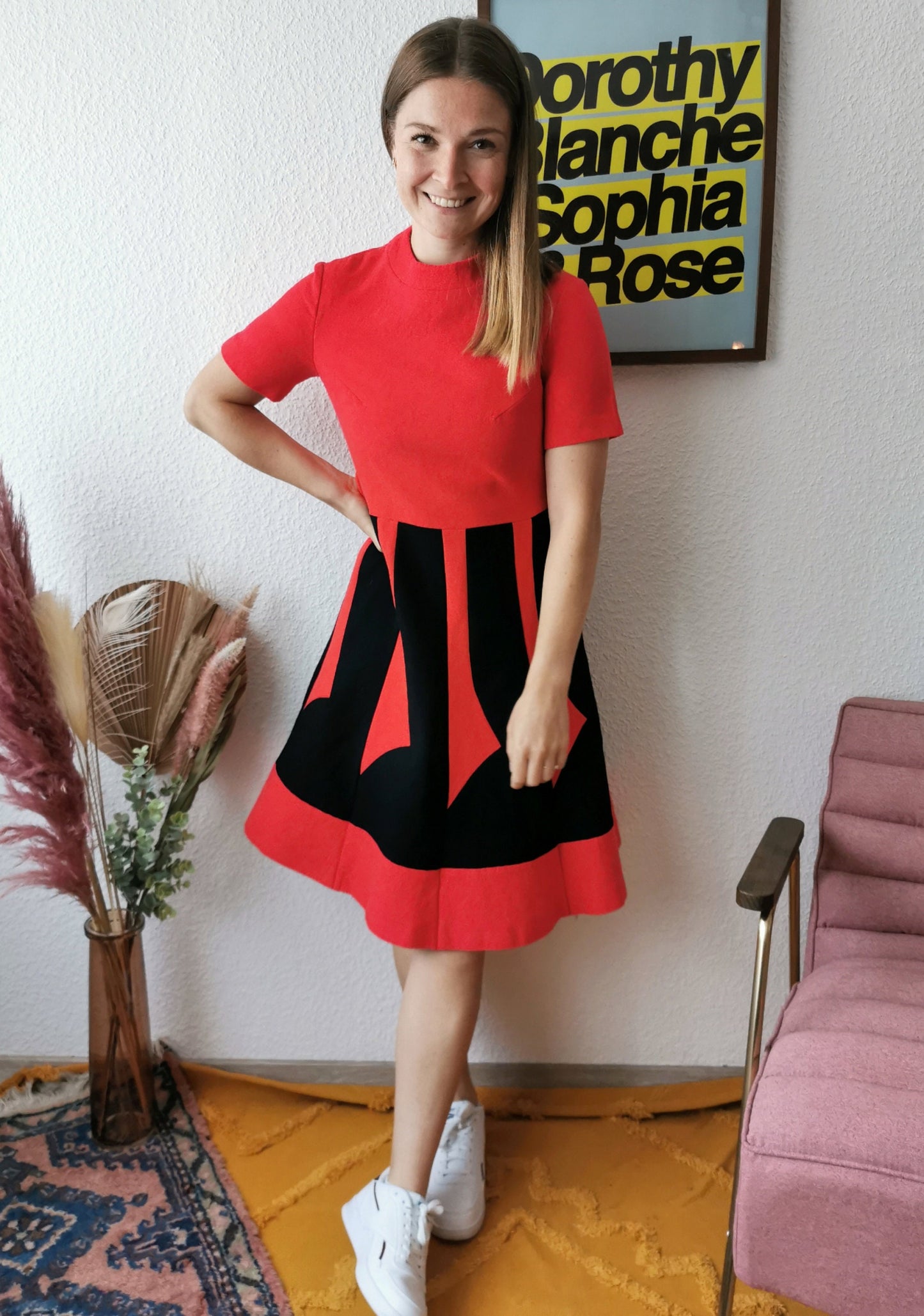 1960's vintage dress, wool, size xs-s | US 2-4 | UK 6-8 | EU 34-36