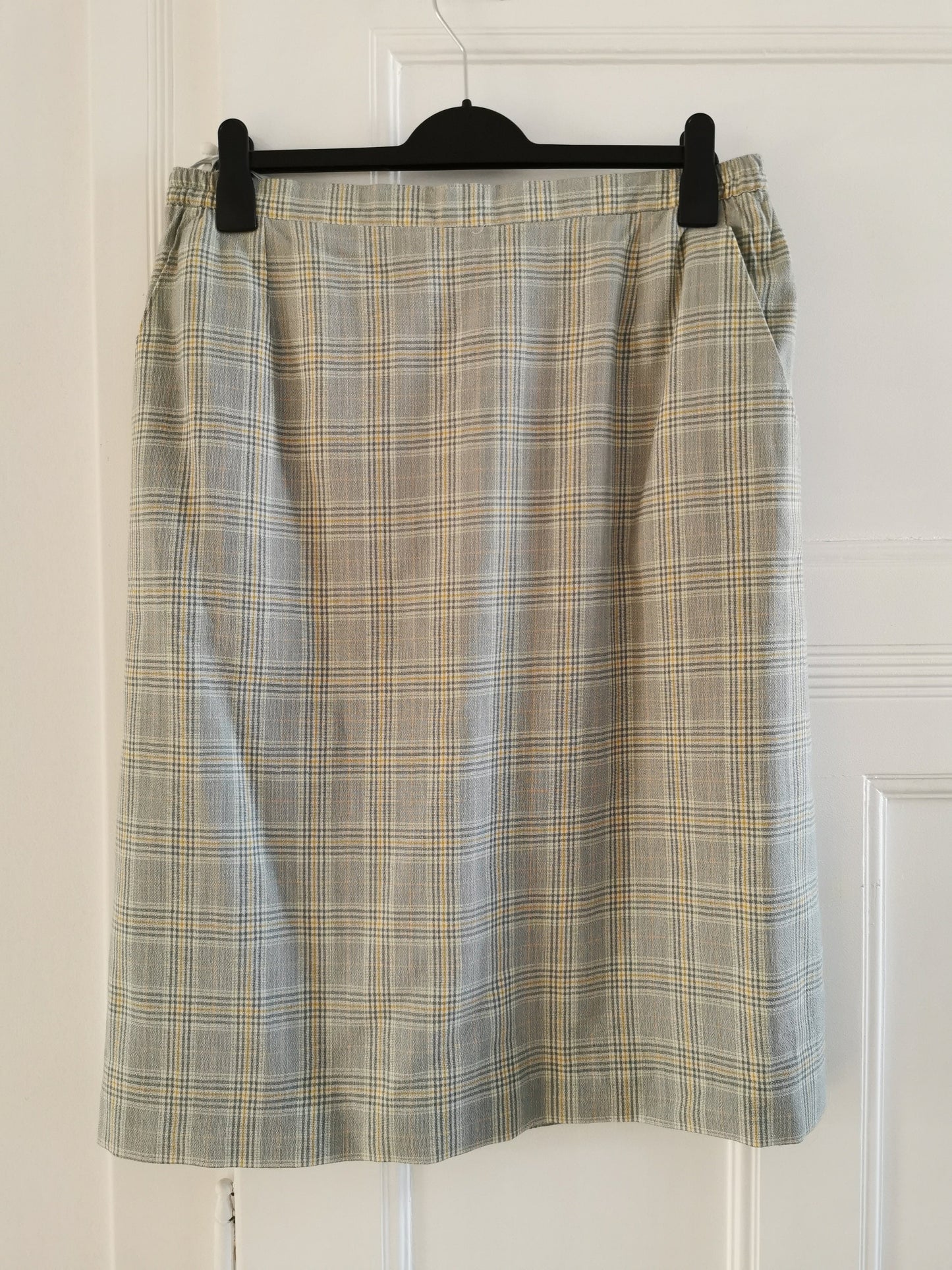 Vintage skirt, 1980's chequered pencil plussize skirt, Size US 14 | UK 18 | EU 46