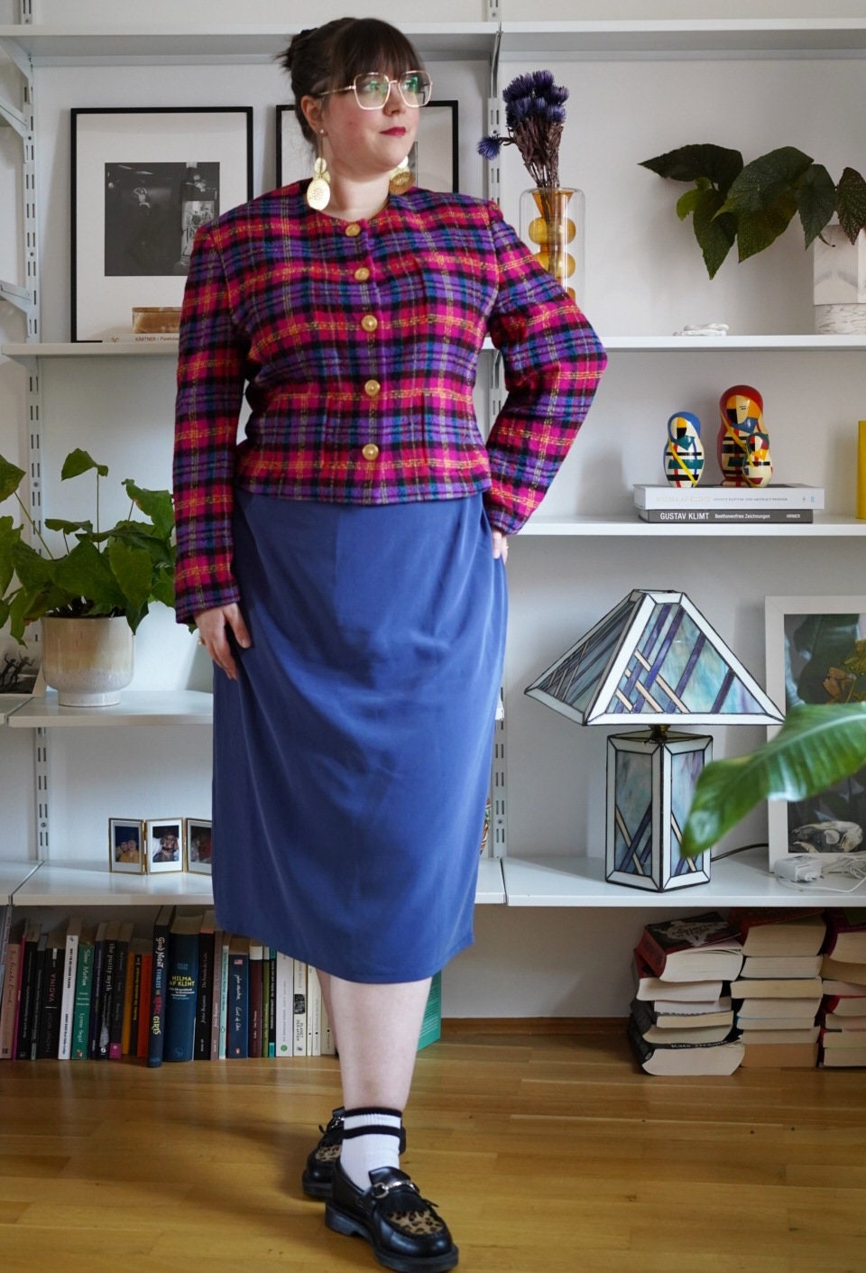 Vintage skirt, 1990's blue plussize pencil skirt, US 16-18 | UK 20-22 | EU 48-50