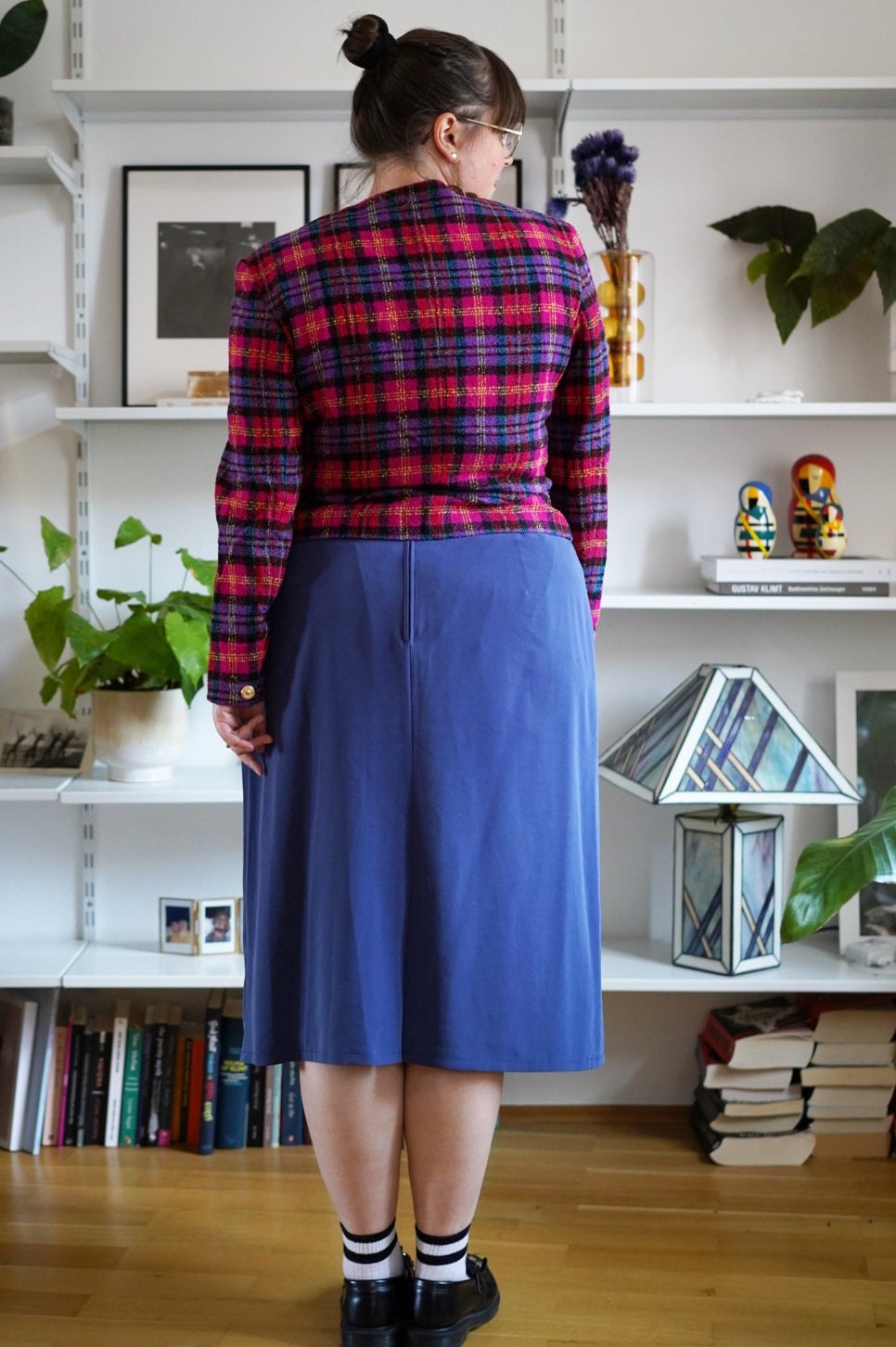 Vintage skirt, 1990's blue plussize pencil skirt, US 16-18 | UK 20-22 | EU 48-50