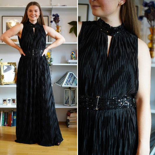 1970s vintage dress & belt, size M US 6 | UK 10 | EU 38