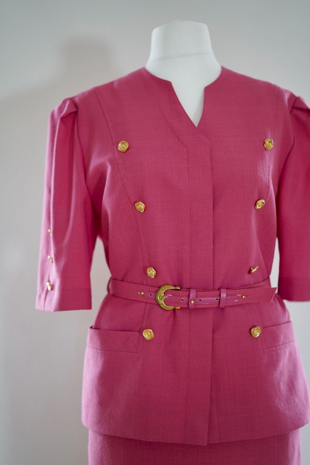 1980s vintage blazer & skirt suit, size L