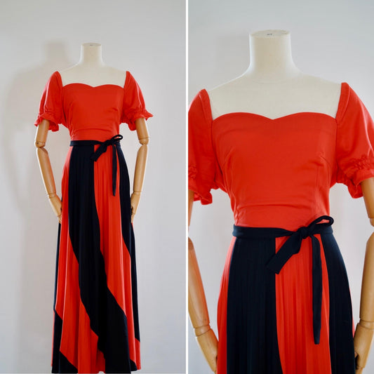 1970s vintage dress, size M-L 1970s