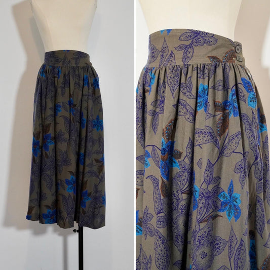 1980s vintage Escada cotton skirt, size S-M